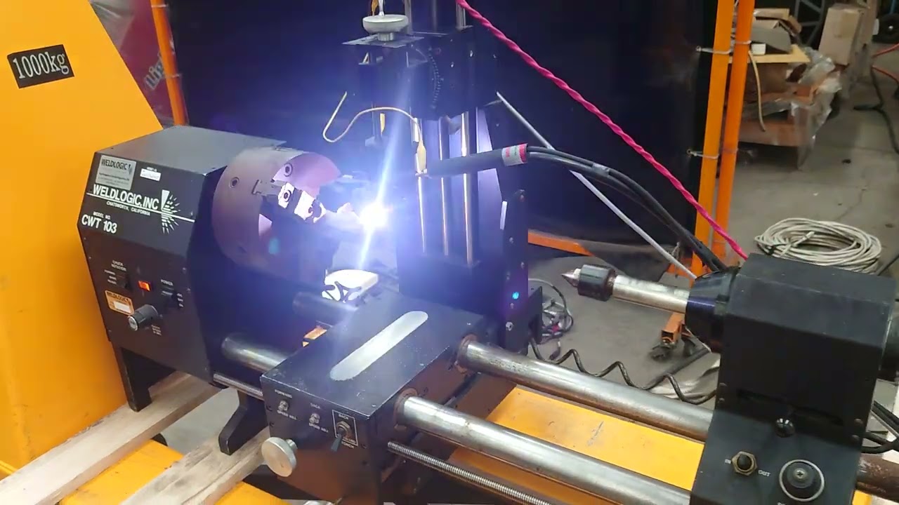 Weldlogic CWT103 welding lathe positioner for  auto TIG welding in precision engineering