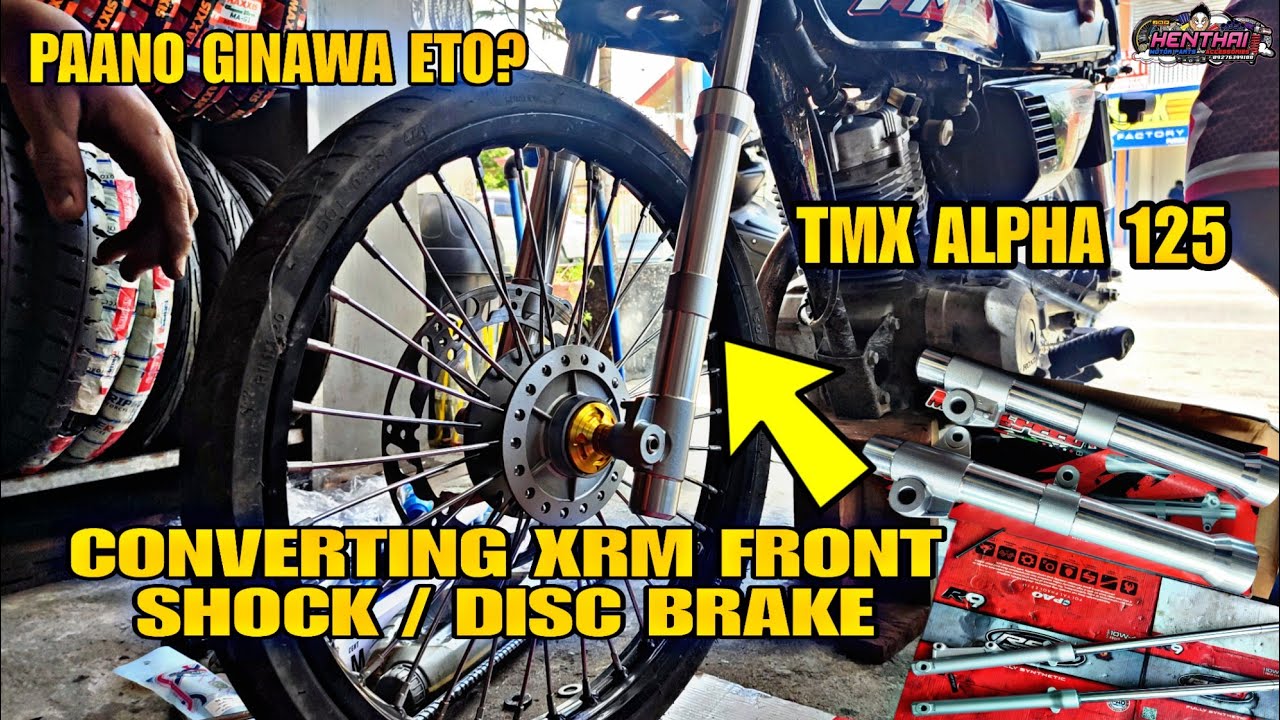 CONVERTING XRM FRONT SHOCK / DISC BRAKE SA TMX 125 ALPHA PANO GINAWA?!