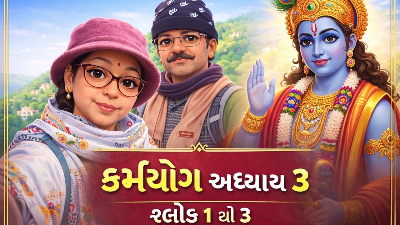 કર્મયોગ અધ્યાય ૩ શ્વોક ૧ થી ૩ અધ્યાય નો સાર #krishna #duet #@rekhabadamivlog #vews #motivation 
