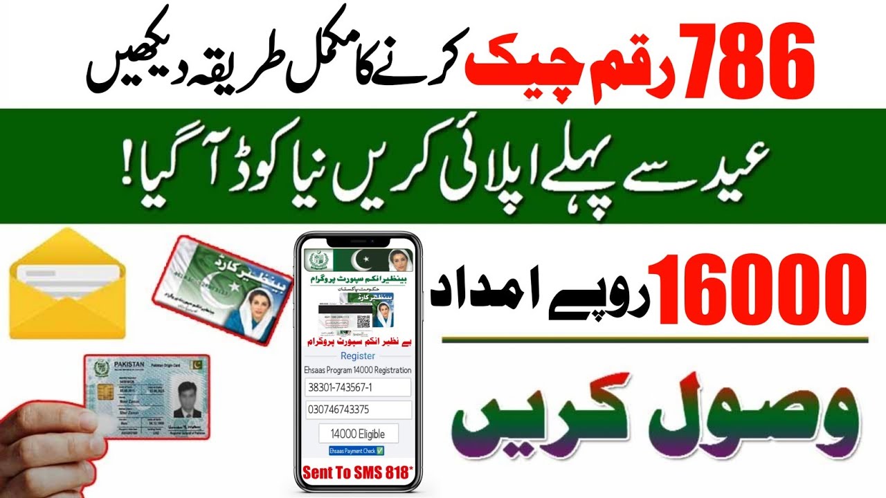 Check your payments 786 ehsaas program new method | New program payments check