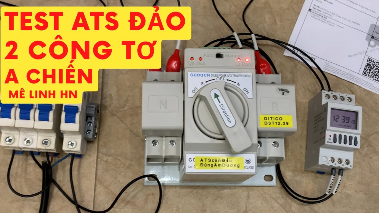 Bộ ATS tự động đảo nguồn cho 2 công tơ giá siêu rẻ gửi A Chiến Mê Linh HN