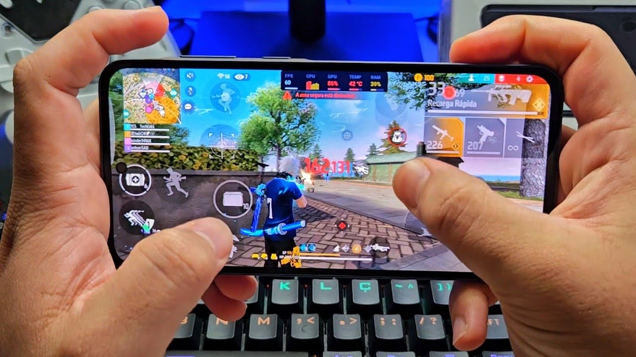 GALAXY A55 5G FREE FIRE ULTRA MÁXIMO 120HZ GAMEPLAY!