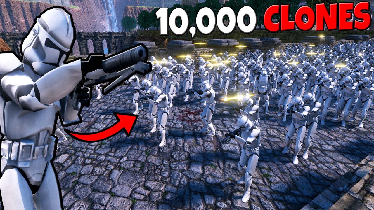 10,000 Clones Invade BRIDGE DEFENSES! - UEBS: Star Wars Mod Battle Simulator