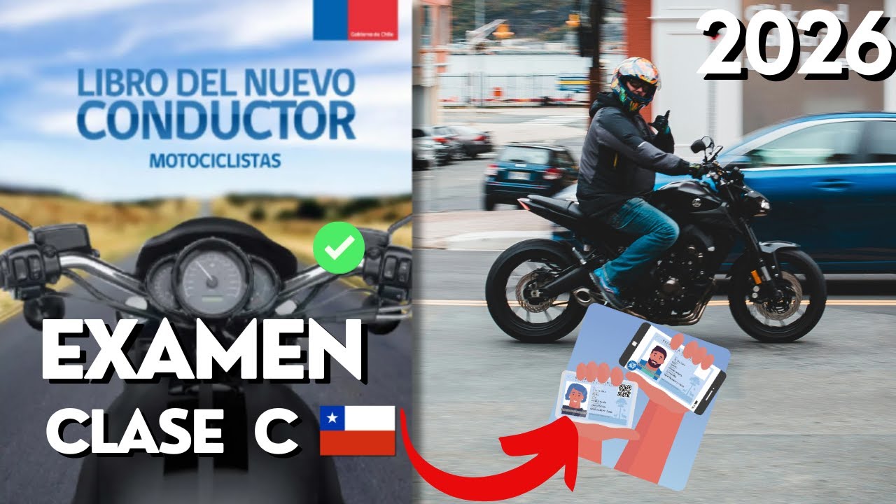 EXAMEN Clase C Chile 2026 - Licencia de  MOTOS chile - Licencia Clase C 2026 EXAMEN LICENCIA Clase C