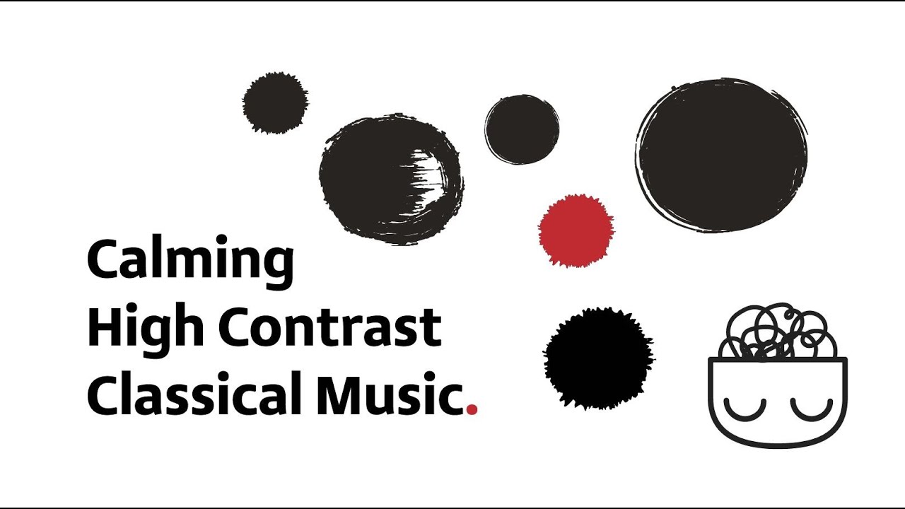 Baby Sensory - High contrast Mozart classical music fun Brain Development stop crying v2 black white
