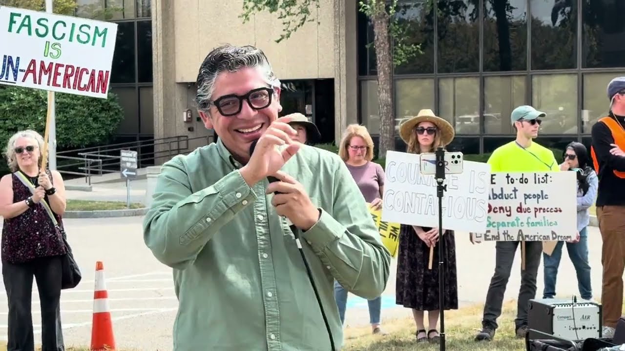 Immigration 101: ACLU's Javier Luengo-Garrido Speaks At Bearing Witness ICE Standout August 27, 2025