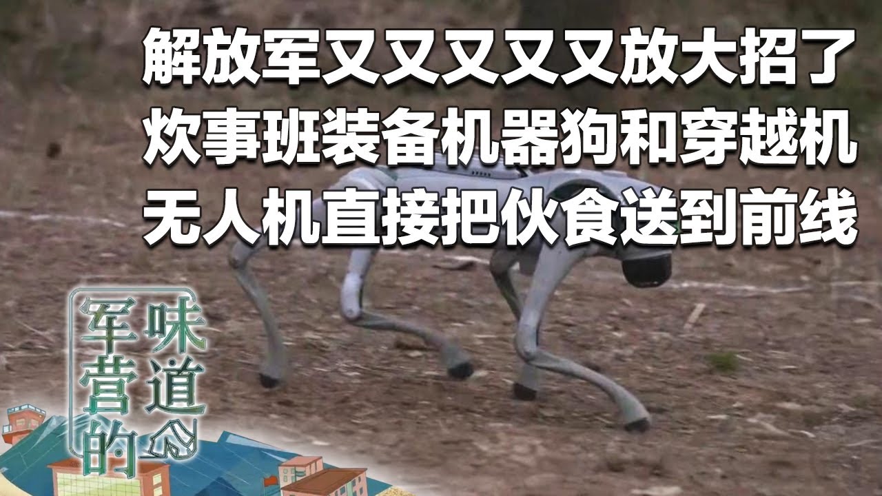 解放军又放大招了！炊事班竟然用上了机器狗和穿越机 无人机直接把伙食送到前线！既能做饭 又能打仗 还能掌握高科技装备！这样的炊事班也太全面了！「军营的味道」20241130 | 军迷天下