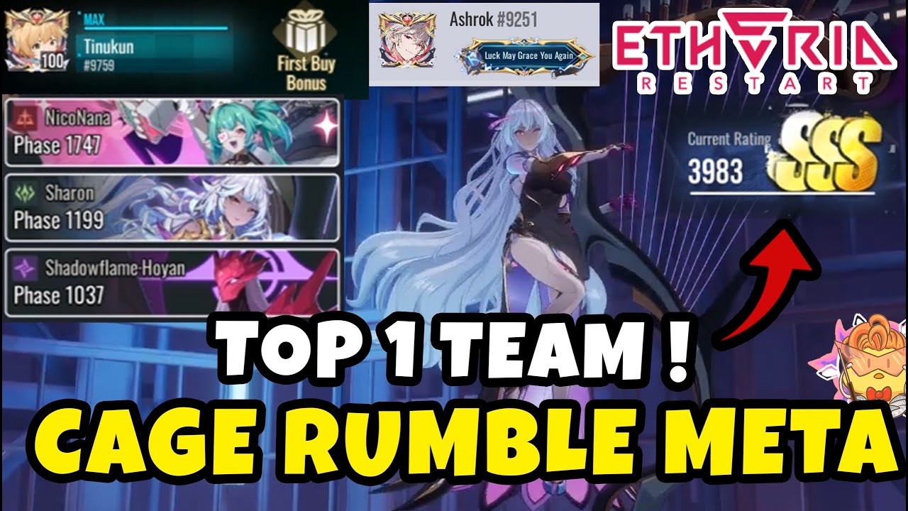 Rank 1 F2P Player Cage Rumble Team Showcase + Alternatives! | Cage Rumble SSS| Etheria Restart