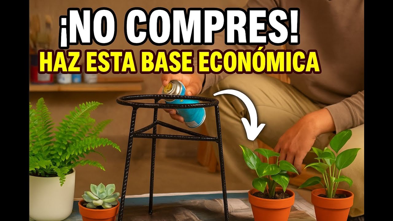 ¡No gastes! Así hice esta base para maceta con pura varilla