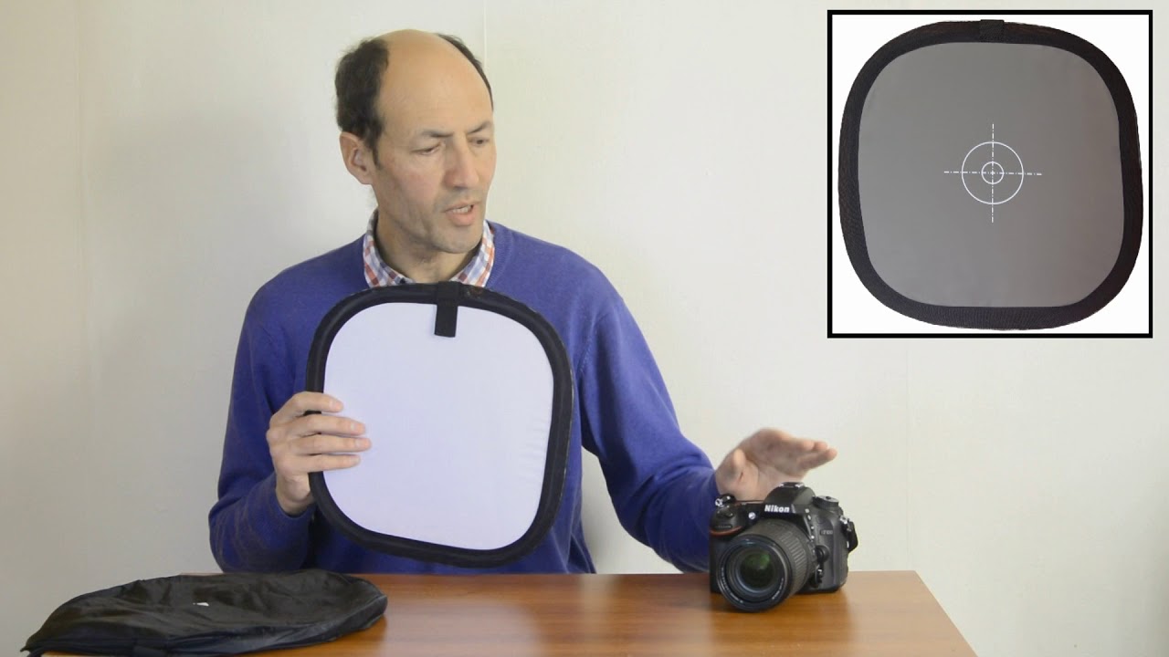 Pantalla gris medio plegable para medir la luz Tutorial de fotografía 35