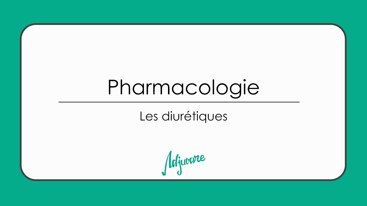 Tutorat pharmacologie : Diurétiques