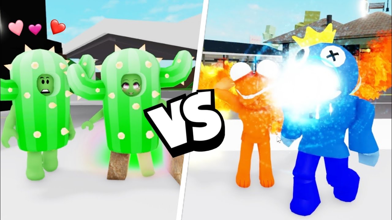 CACTUS VS RAINBOW FRIENDS ULTIME ... ! BROOKHAVEN - ROBLOX