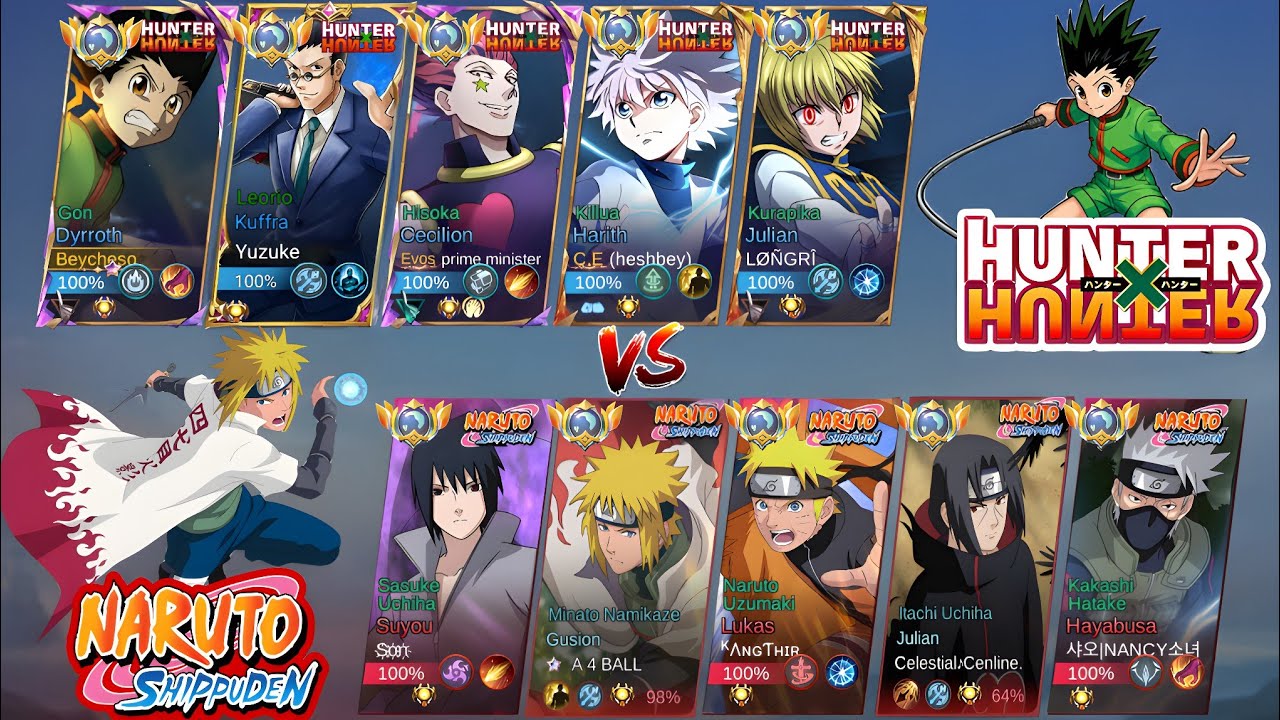 NARUTO SHIPPPUDEN ПРОТИВ HUNTER X HUNTER: КТО ПОБЕДИТ? - MLBB