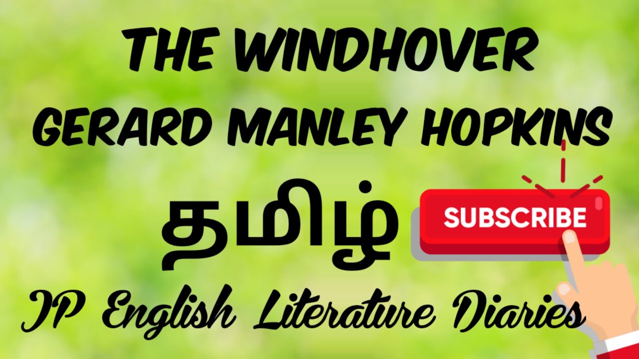 The Windhover by Gerard Manley Hopkins Summary in Tamil