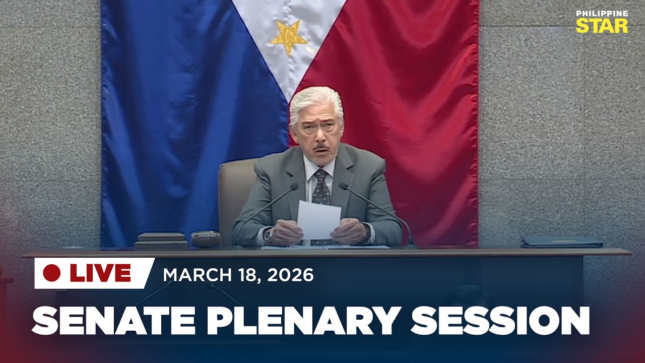 LIVESTREAM: Senate holds plenary session (March 18, 2026)