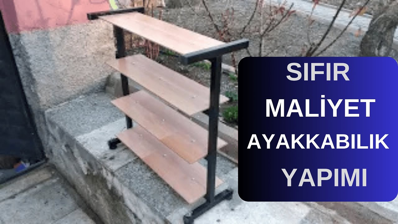 Ayakkabılık Yapımı Hurda çekyat demiri ve parke artıklarından,How to make a shoe rack for free DIY