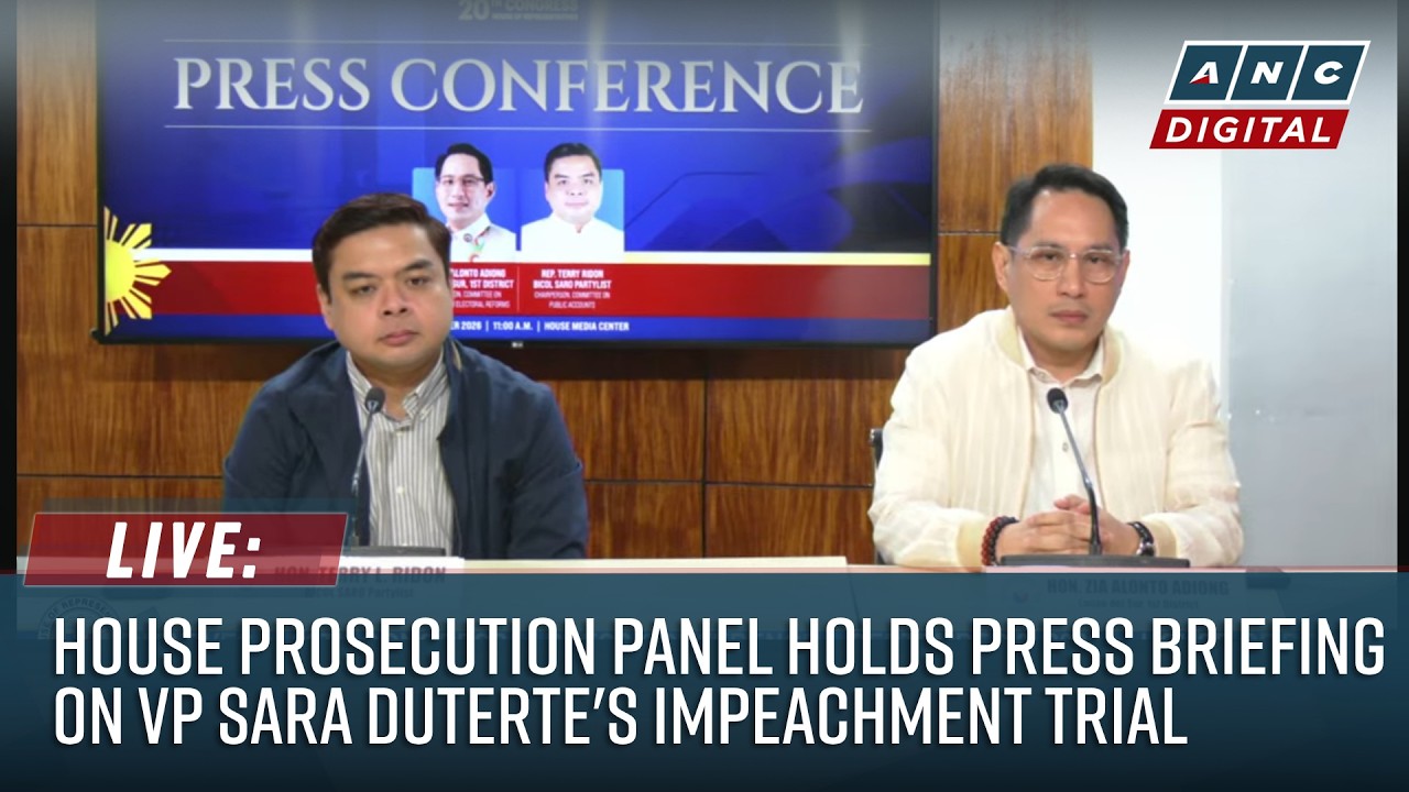 LIVE: House Prosecution Panel holds press briefing on VP Sara Duterte's Impeachment Trial
