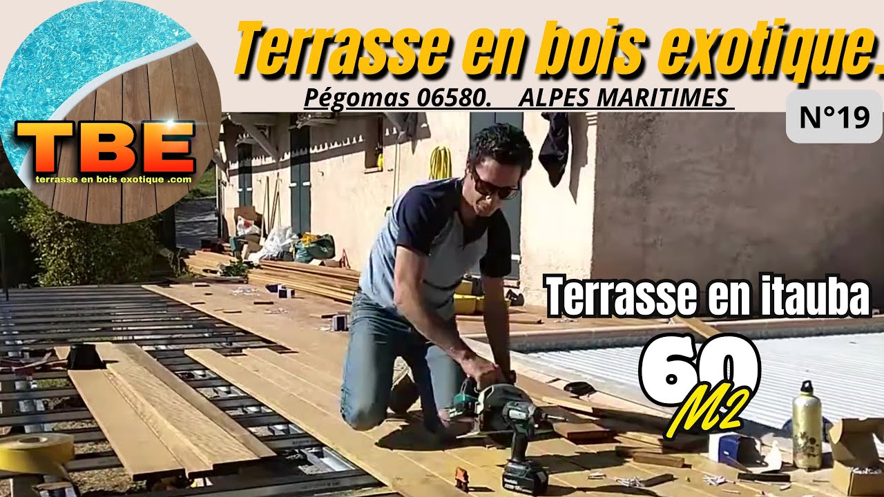 Terrasse Itauba 60m2 Pégomas : Tour de Piscine & Structure Terrassteel | Chemin Tuilière | Vidéo 19