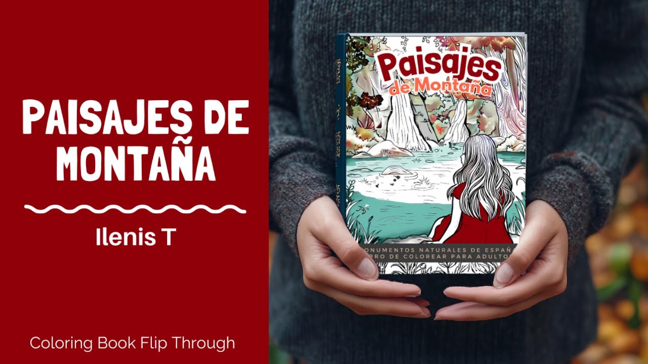 Paisajes de Montaña de España de Soyfelizpintando Coloring Book Flip Through / Review