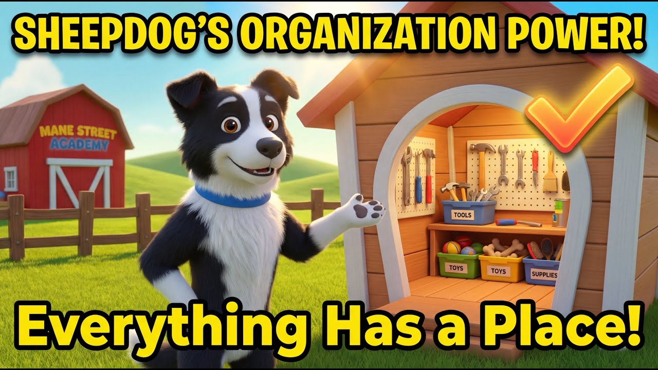 The Sheepdog's Messy Doghouse | A Fun Lesson in Organization! | Mane Street Academy
