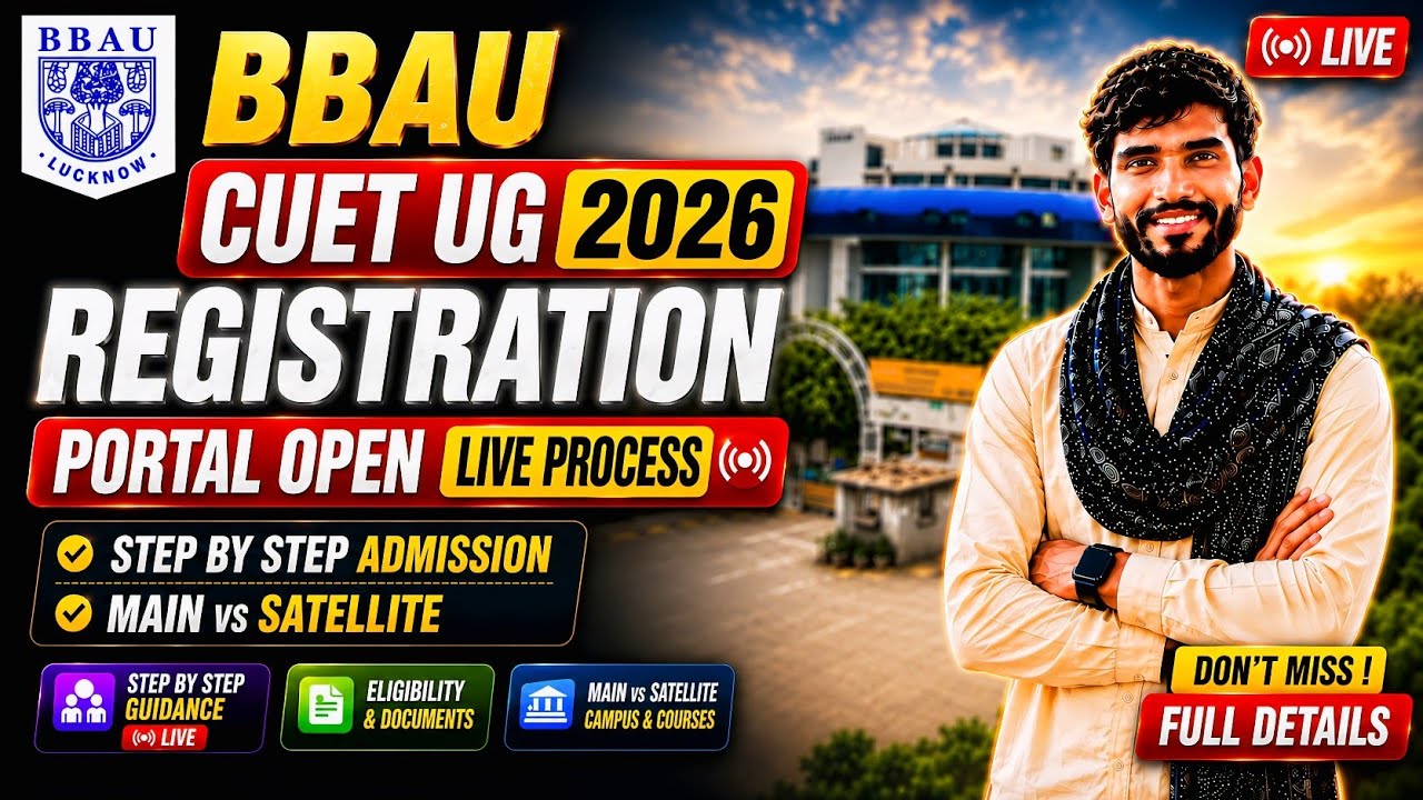 🔴 LIVE: BBAU CUET UG 2026 Registration Open | Step-by-Step Process |