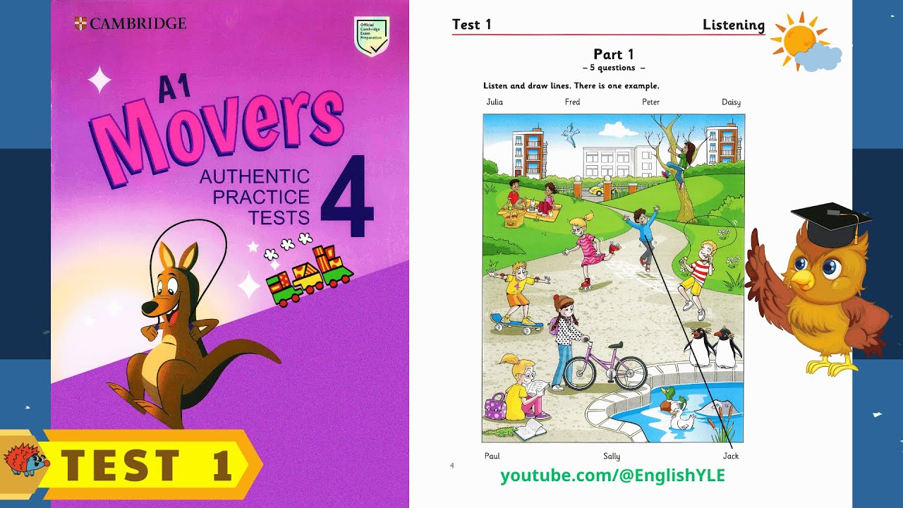 [ Movers 4 - Test 1 - NEW ] Authentic Examination Papers | Listening Test 1 (With Answer Key)