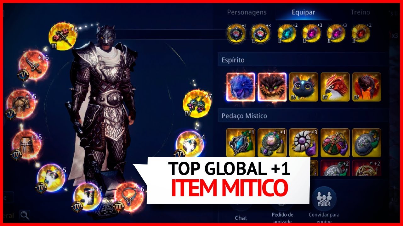 TED 800K +1 ITEM MITICO, 5 ITENS MITICOS J&Aacute;, TOP GLOBAL - MIR4