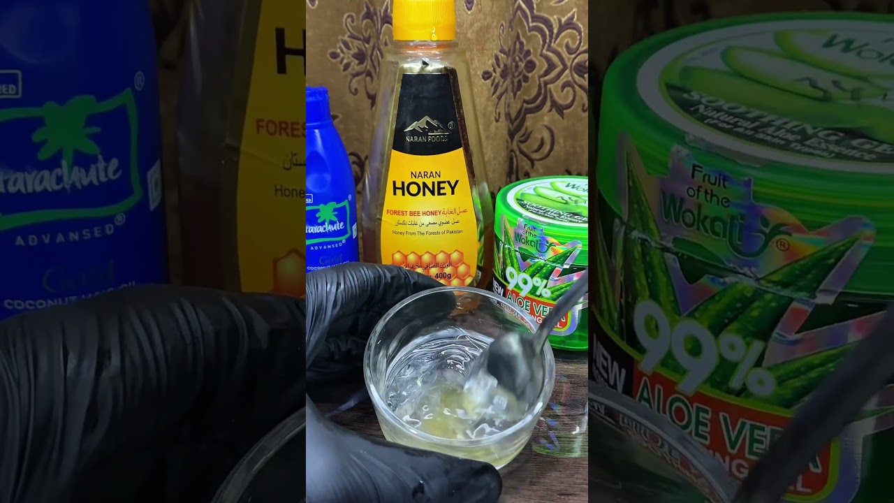 Mix Coconut Oil , Honey and Aloevera Gel #health  #naturalremedy