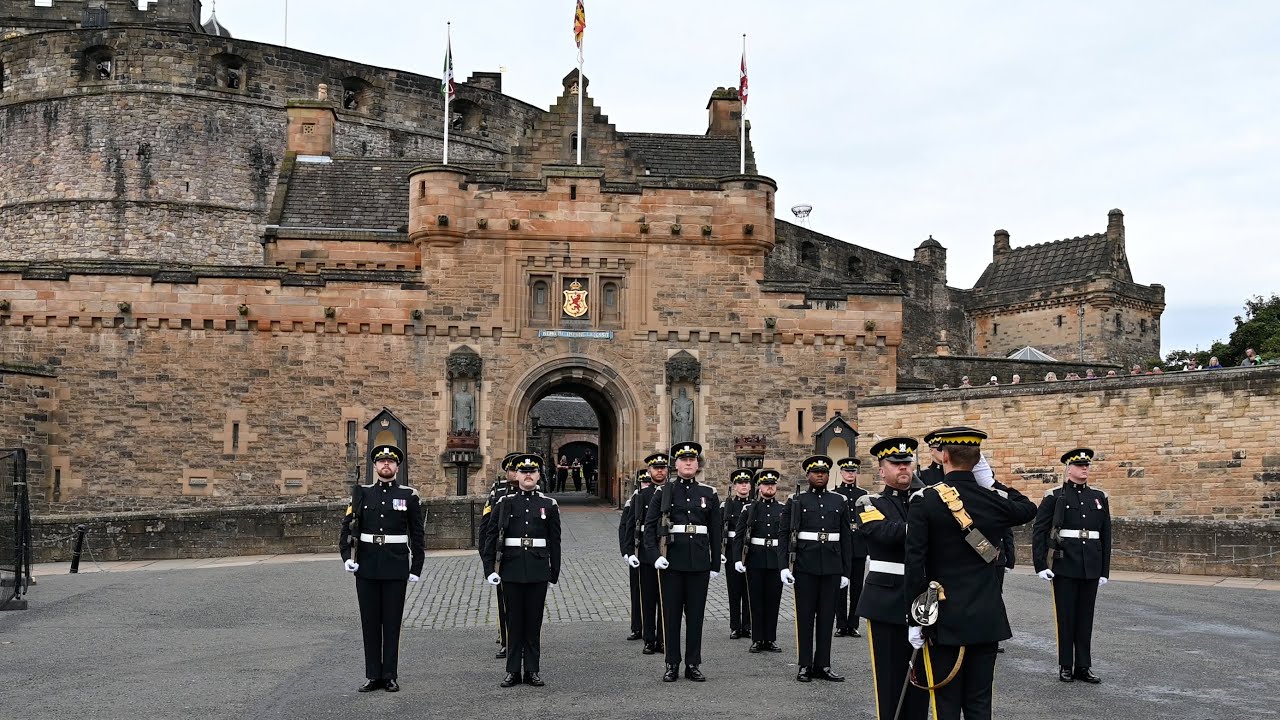 Royal Scots Dragoon Guards at Edinburgh Castle for King Charles' Ascension Day