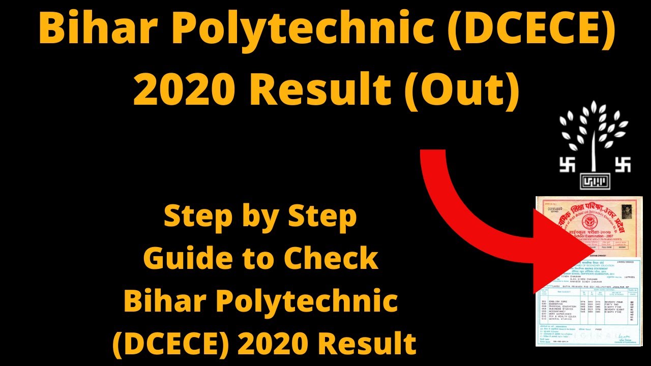 Bihar Polytechnic (DCECE) 2020 Result (Out) - How to Check Bihar Polytechnic (DCECE) 2020 Result Now
