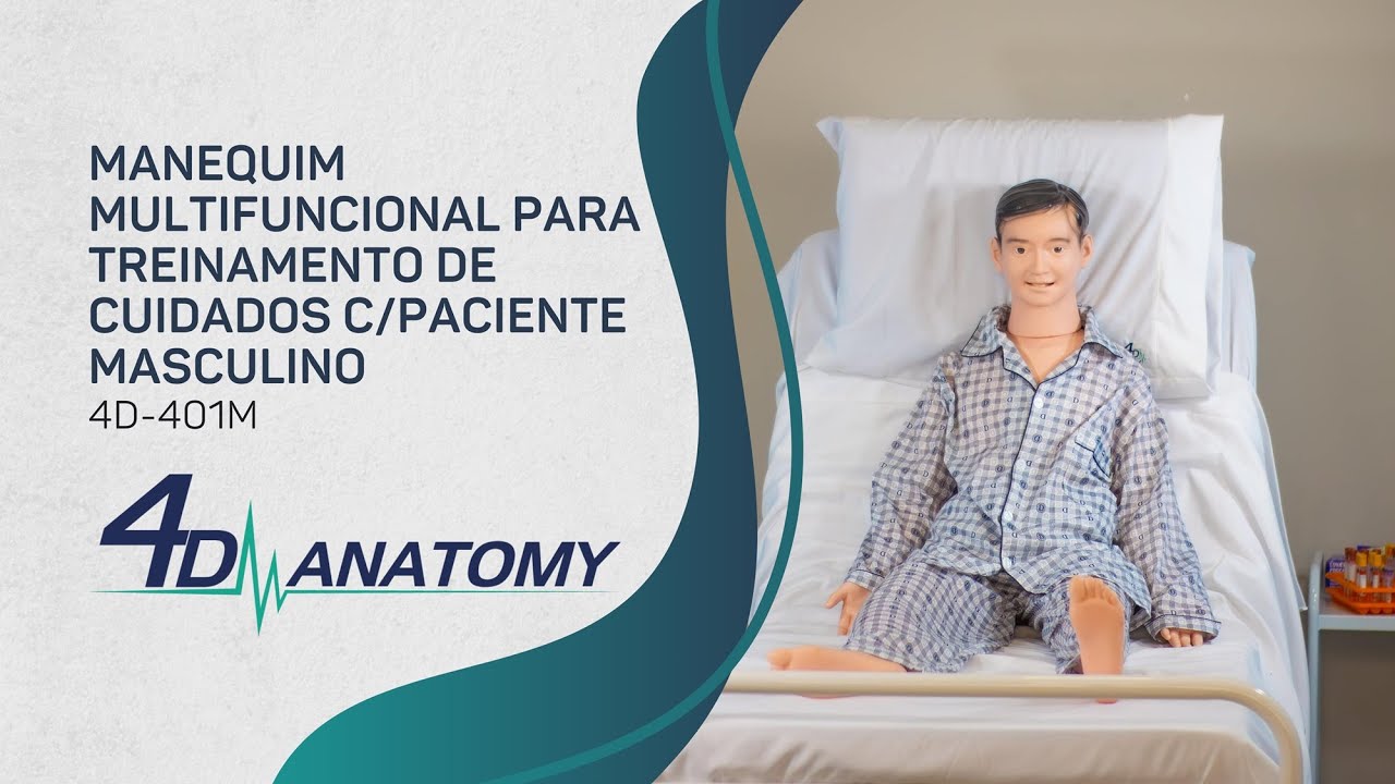 4D-ANATOMY | 4D-401M | Manequim multifuncional para Treinamento de cuidados c/paciente-Masculino