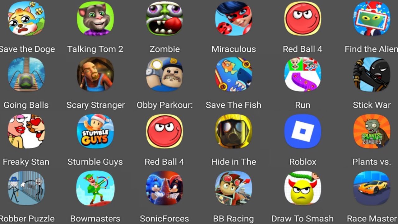 Scary Stranger,BB Racing,Red Ball 4 ,Roblox,Zombie,Stumble Guys GAMEPLAY
