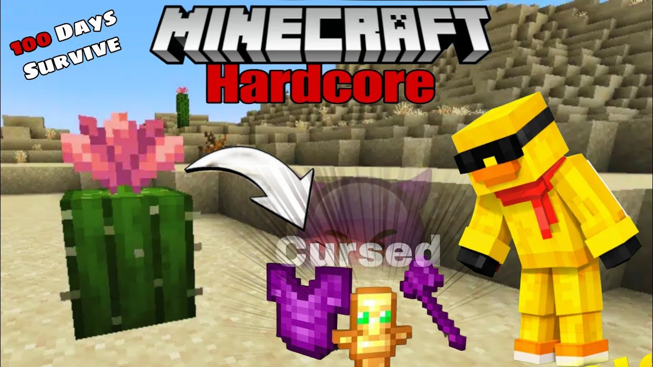 Minecraft Hardcore but a Cactus Drops Illegal OP Items.