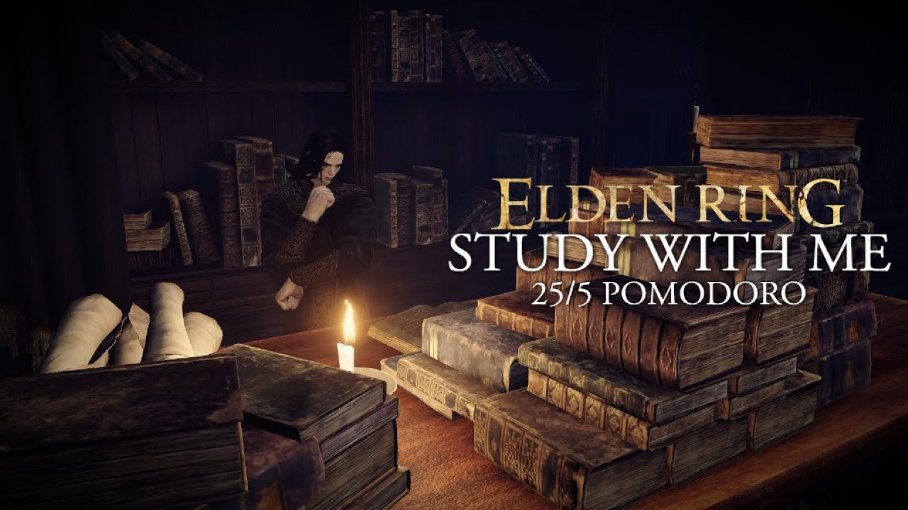 Study with Me in Elden Ring | Academy of Raya Lucaria | 25/5 Pomodoro Timer
