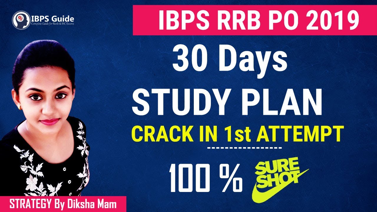 30 Days IBPS RRB PO Prelims Study Plan 2019 | Crack in 1st Attempt | 100% Sure Shot  By Diksha Mam