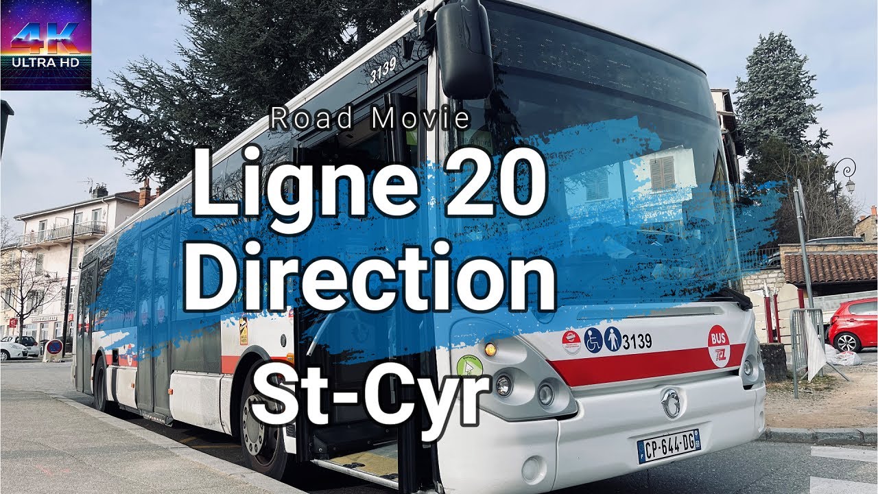 [Road Movie 4K UHD ] Ligne 20 du réseau TCL Lyon en direction de Saint-Cyr. 🚌