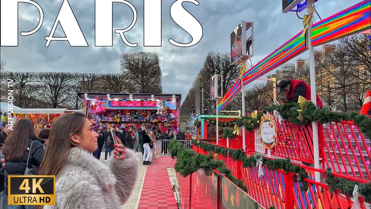 🇫🇷[Paris France] 2025 Cold Winter Walk in Paris  (4K 60F)  13/January/2025