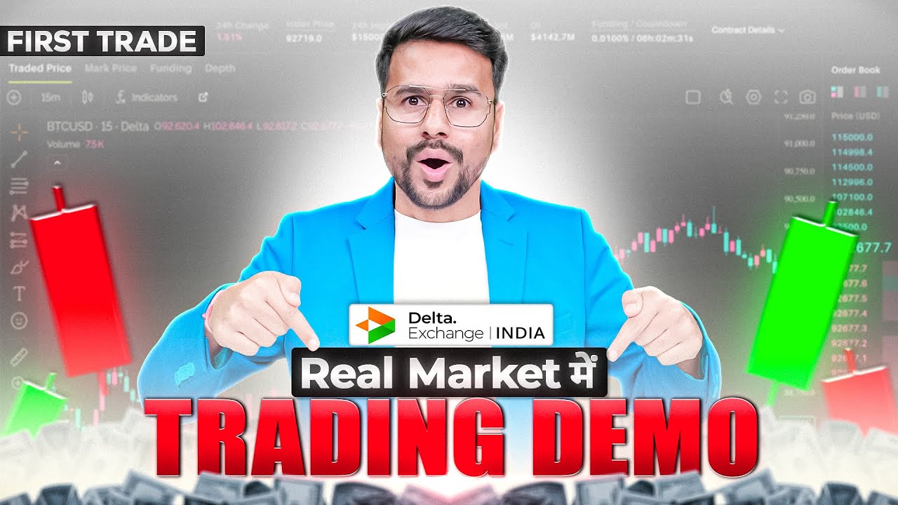 Delta Exchange India me Trading Kaise Kare | LIVE Bitcoin Trading Demo | Crypto Trading