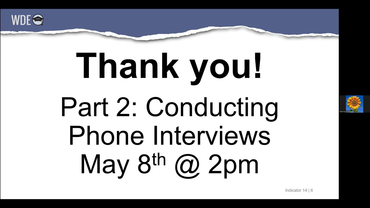 Indicator 14 - Part 1: Student Information Collection