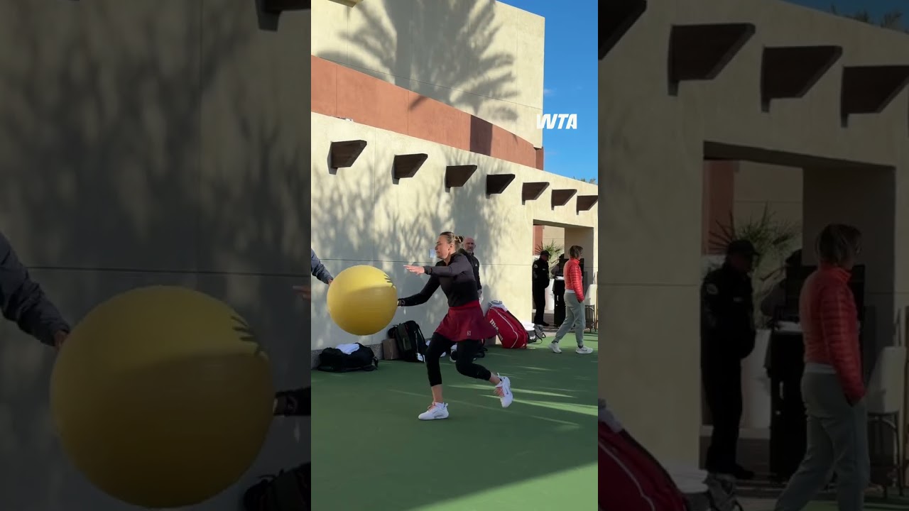 pre match prep with Aryna Sabalenka! #wta #bts #tennis #indianwells