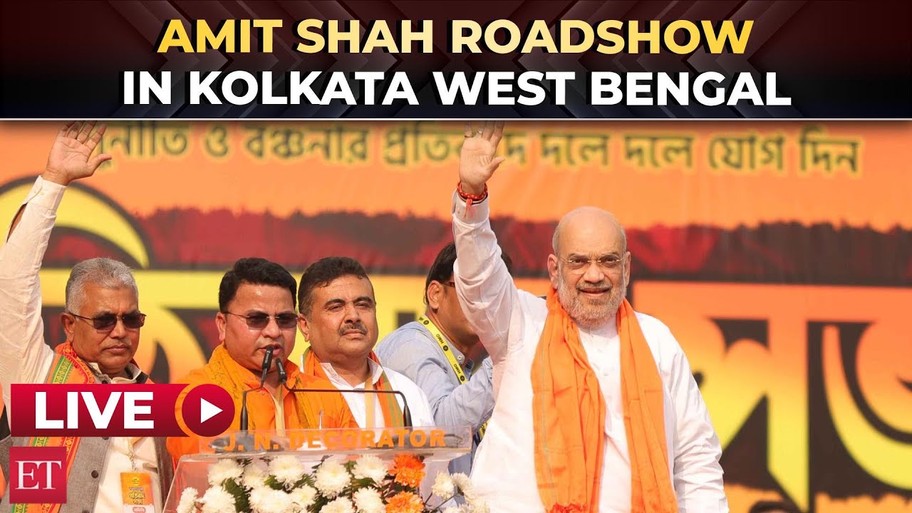 Amit Shah Roadshow in Kolkata | West Bengal Assembly Elections 2026 | LIVE