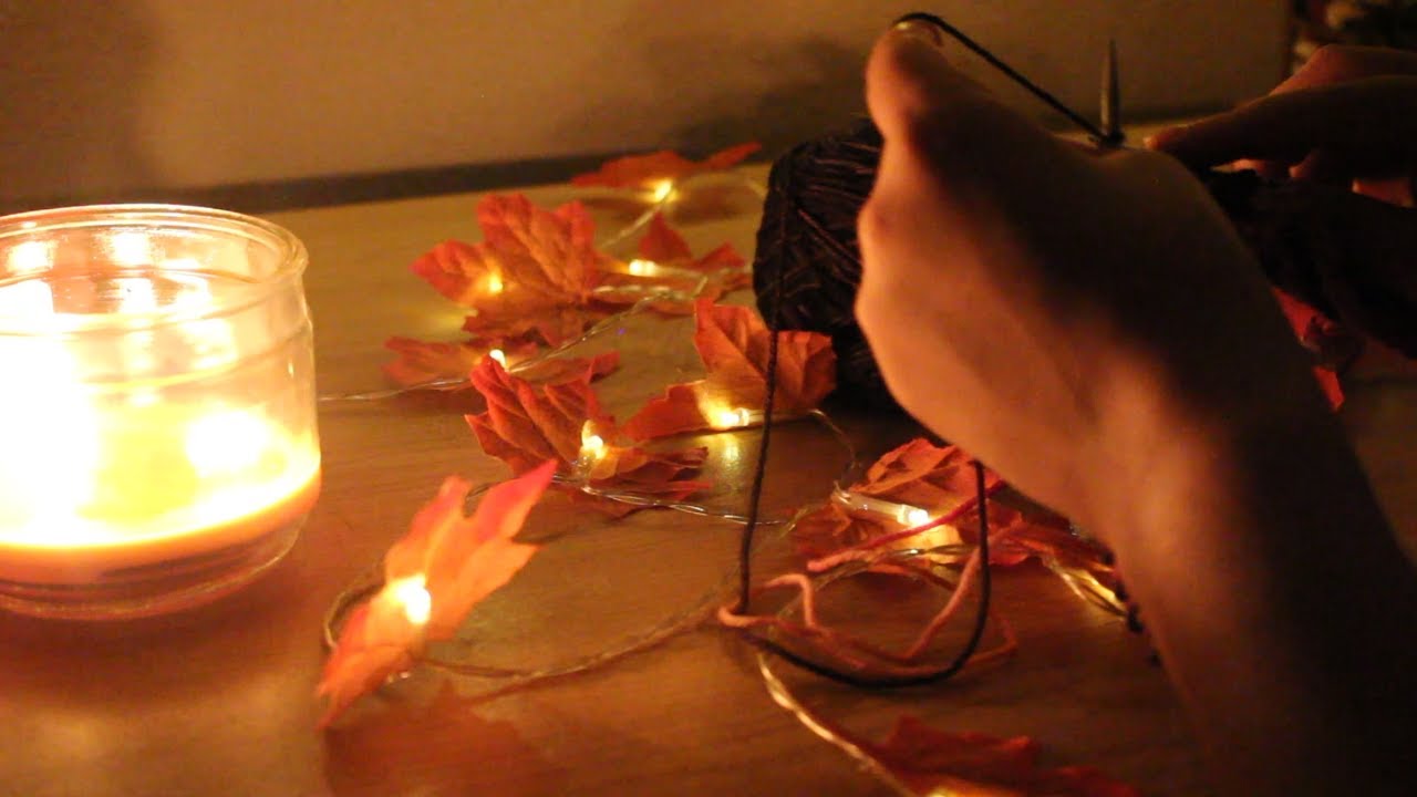 Cozy Autumn Knitting ASMR | Yarn unboxing (Soft Spoken)
