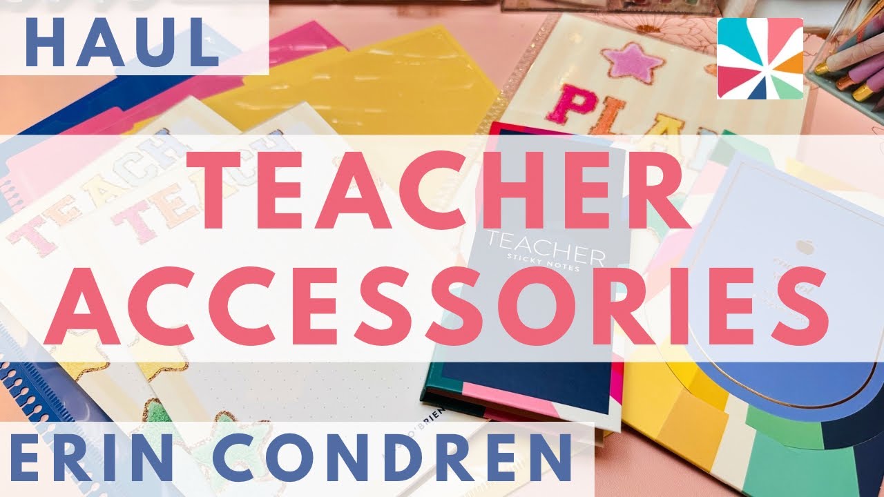 Распаковка аксессуаров ✏️ для моего учительского планера 🍎 Erin Condren