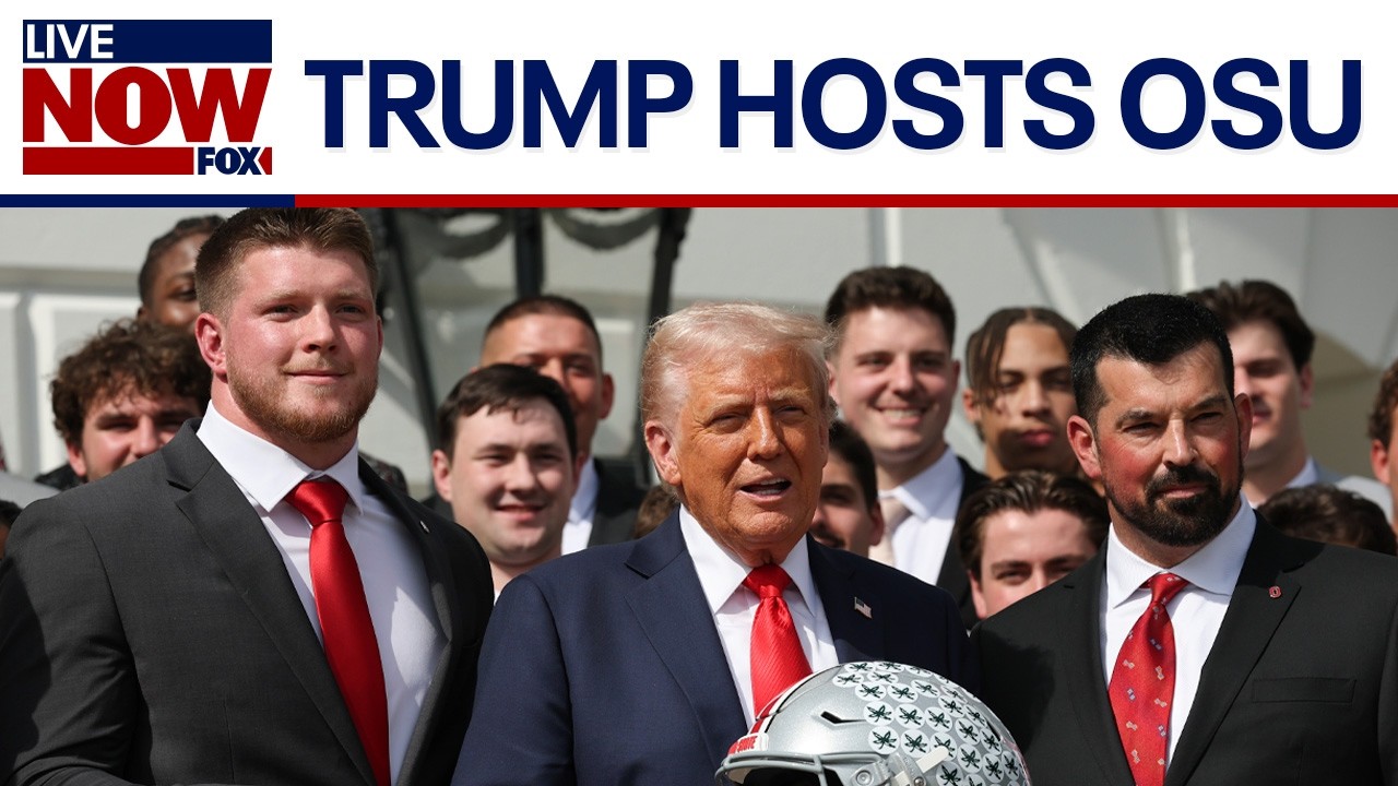 WATCH: Trump, Vance host Ohio State football team at White House for championship ceremony