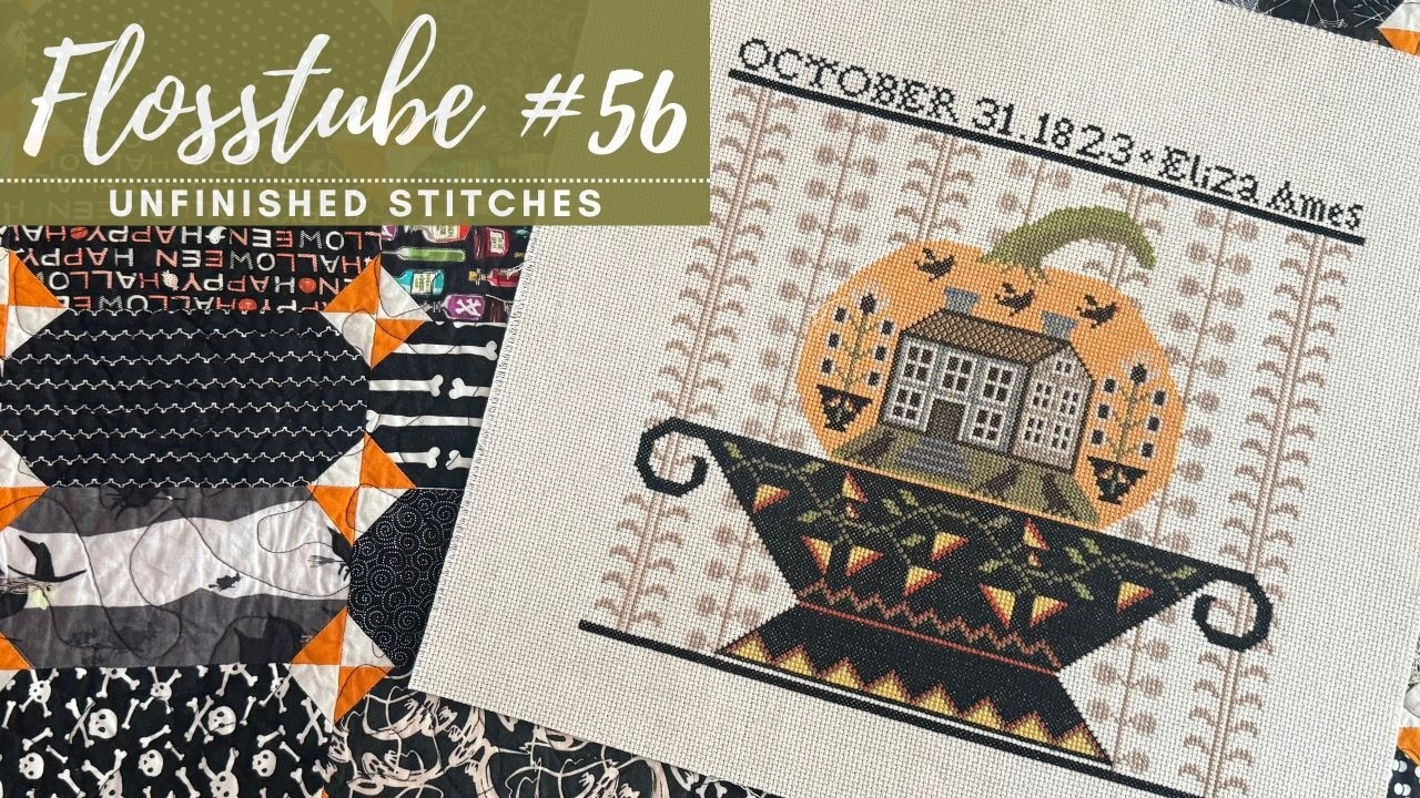 Flosstube #56: Spooky Stitching, all the Fall things and ZIPPER PULL TUTORIAL