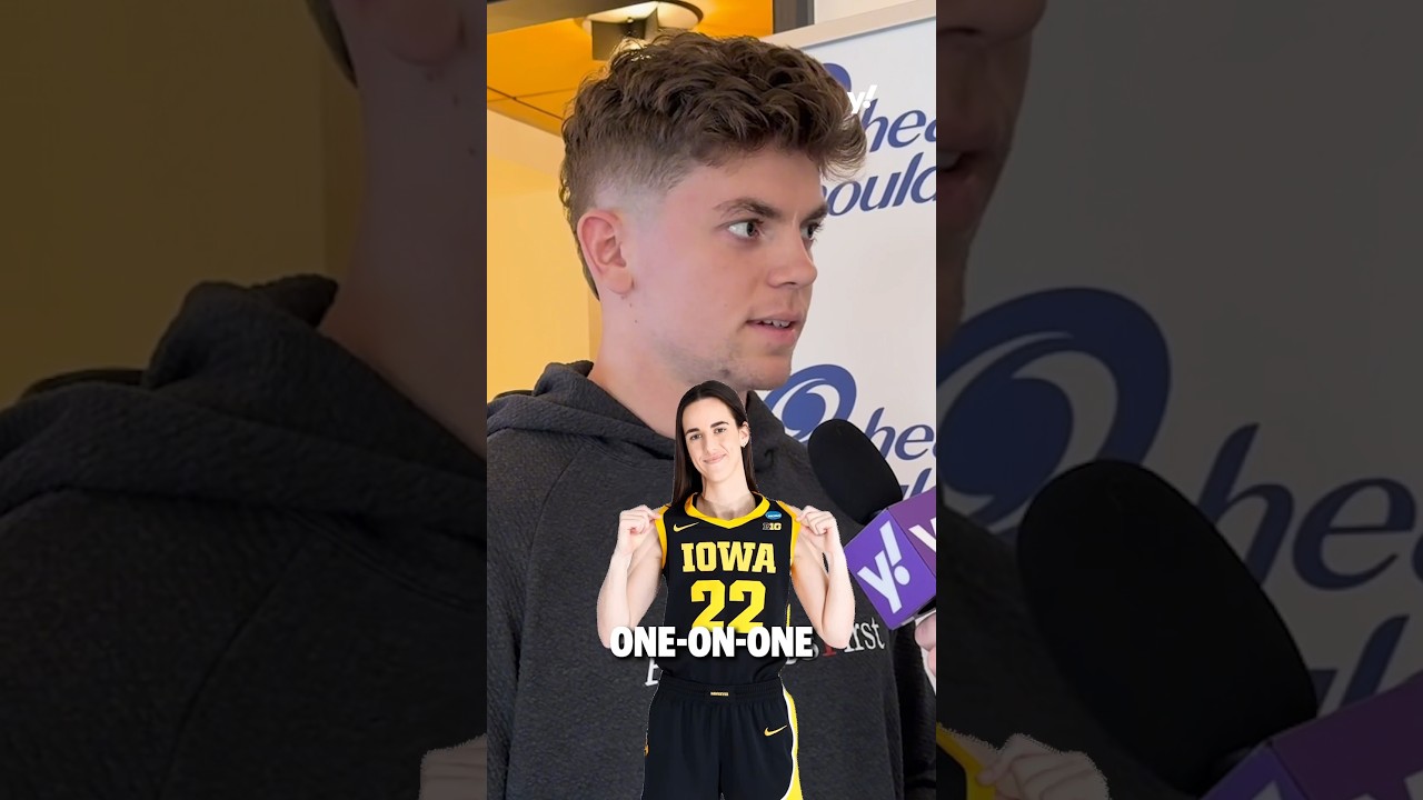Iowa CB Cooper DeJean thinks he can beat the No. 1 pick, CAITLIN CLARK in the WNBA one on one ☝️