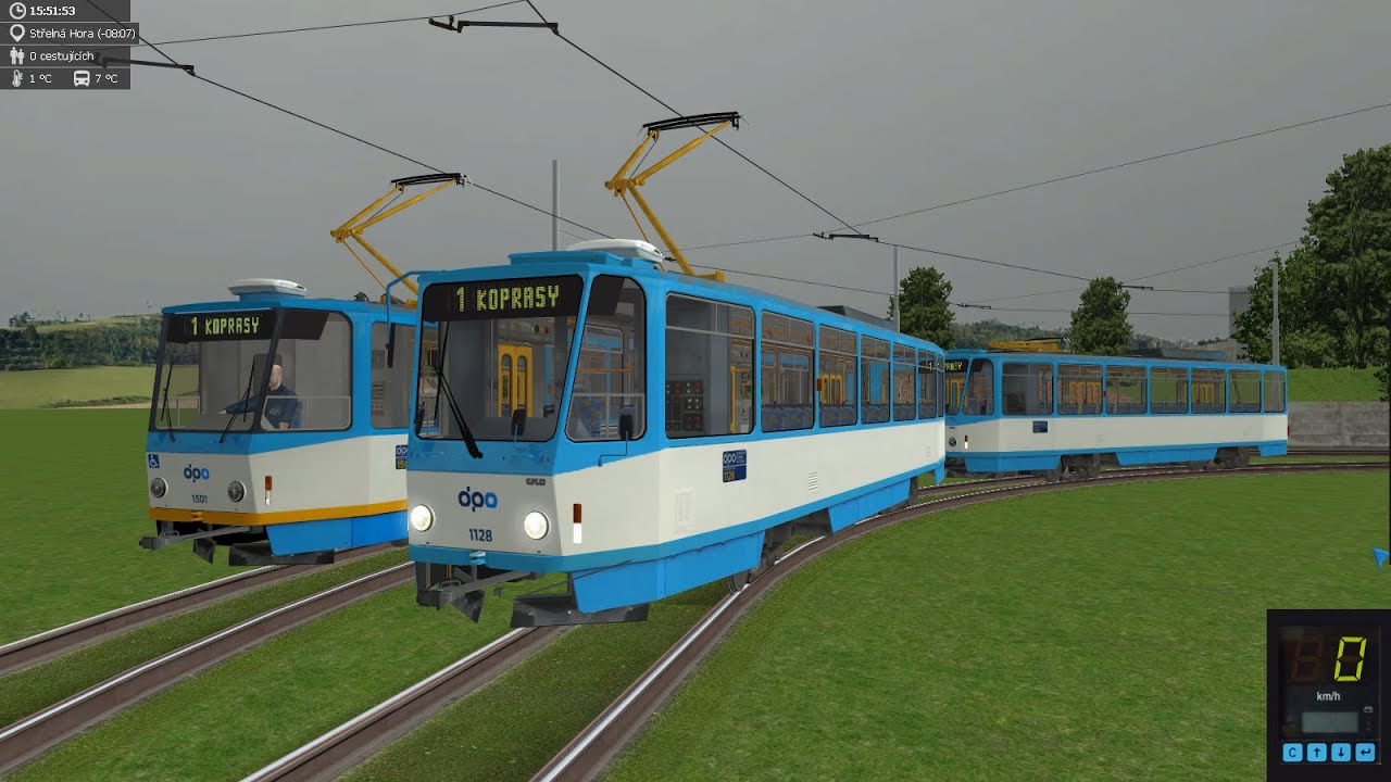 Linka 1 Koprasy - Střelná Hora (T6A5 Ostrava,Souprava)