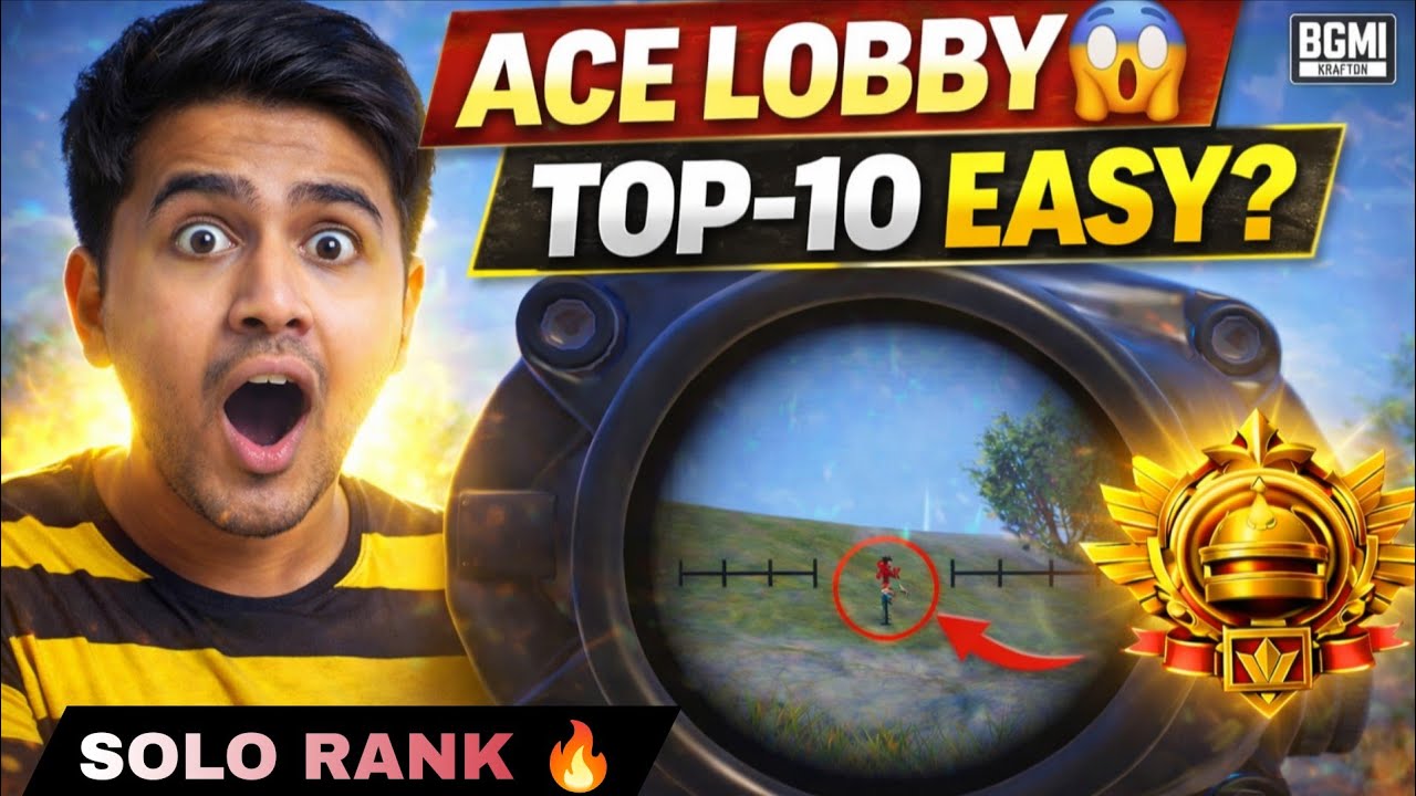 😱 DAY-4 SOLO RANK PUSH 🔥ACE LOBBY | HIGH PLUS KA SECRET 😈 HARD LOBBY BGMI