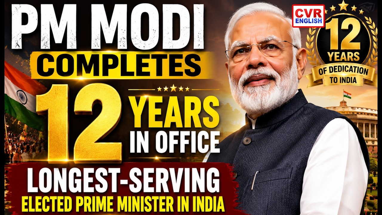 PM Narendra Modi Completes 12 Consecutive Years in Office, Sets Historic Democratic Record | CVR