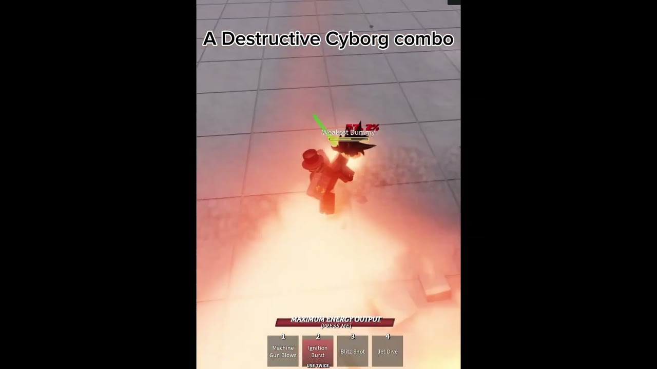 100% Destructive cyborg combo #strongestbattlegrounds #combos #genos